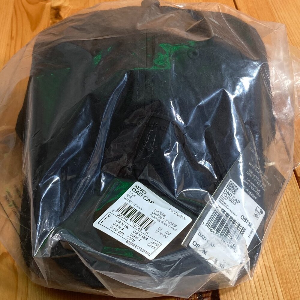 NEW! ADIDAS One Size Fits All Dad Cap Mens Hat Headwear Triple Black IQ2903